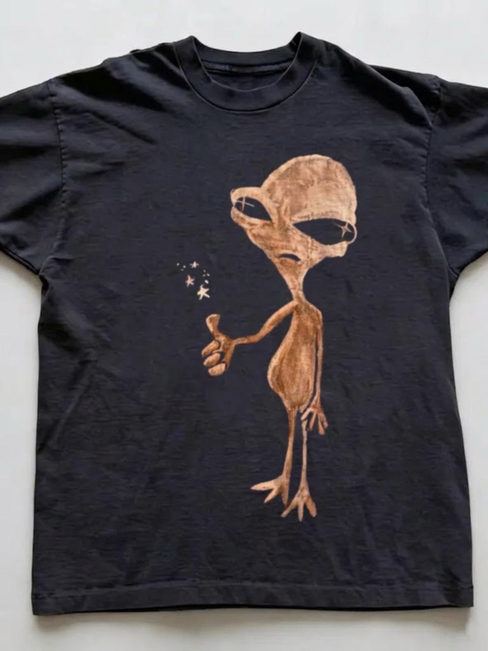 Gildan Black T-Shirt with Copper Alien Graphic